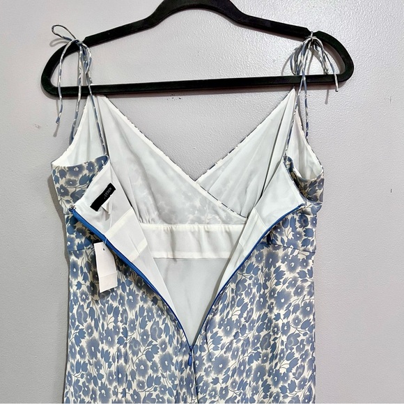 NWT J.Crew Powder Blue 100% Silk Floral Spaghetti Strap Sundress MSRP$128 - Picture 14 of 16